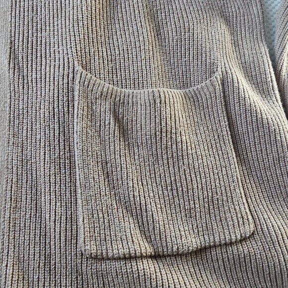 Old Navy Womens Ribbed Open-Front Cardigan Sweater Xxl Light Brown Cotton Blend - Picture 3 of 12